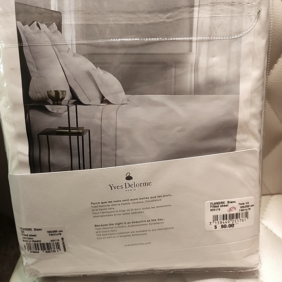 Yves Delorme Bedding Flandre By Yves Delorme White Cotton Sz Twin